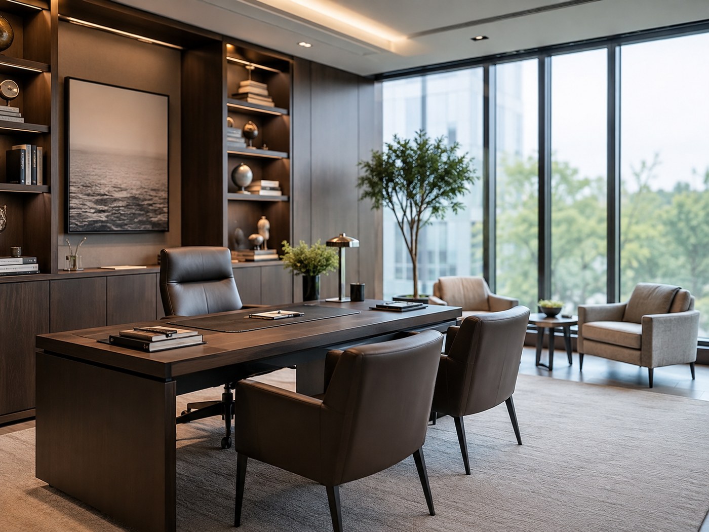 Modern professional office representing organizational consulting and executive advisory work